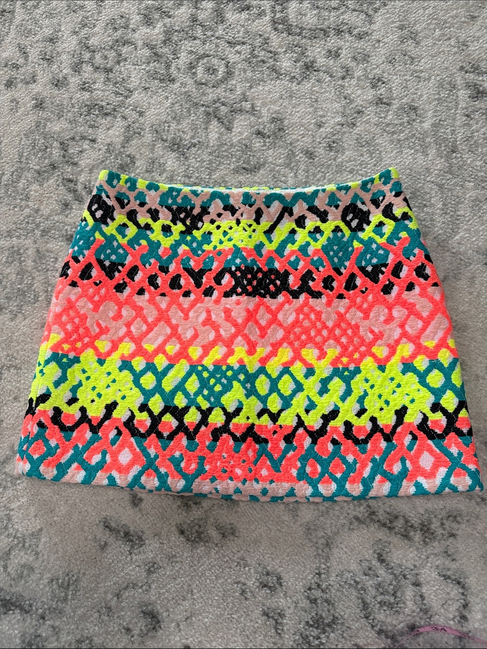 Milly Vibrant Neon Patterned Mini Skirt - Multi XS